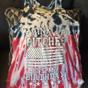 SPENCERS TIE DYE TANK SIZE MEDIUM
